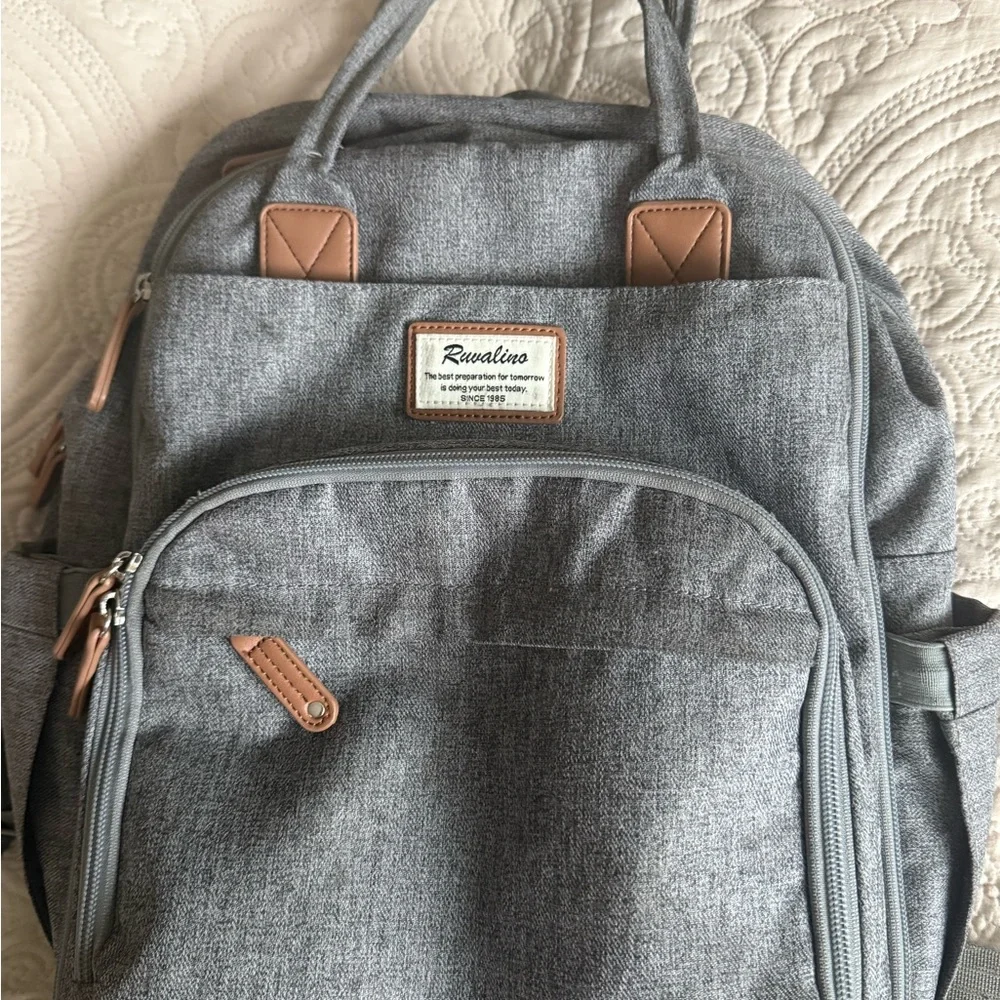 Ruvalino brand Baby Bag with Tan Accents